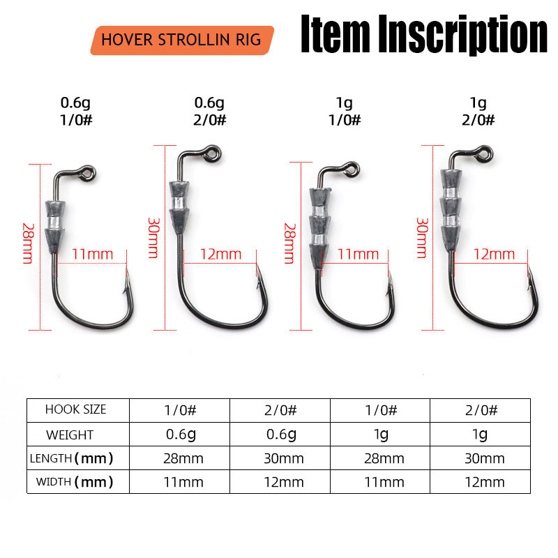 WODJYJ 10pieces 0.6g 1g fishin - Fishing Hook Assortment 评论和价格