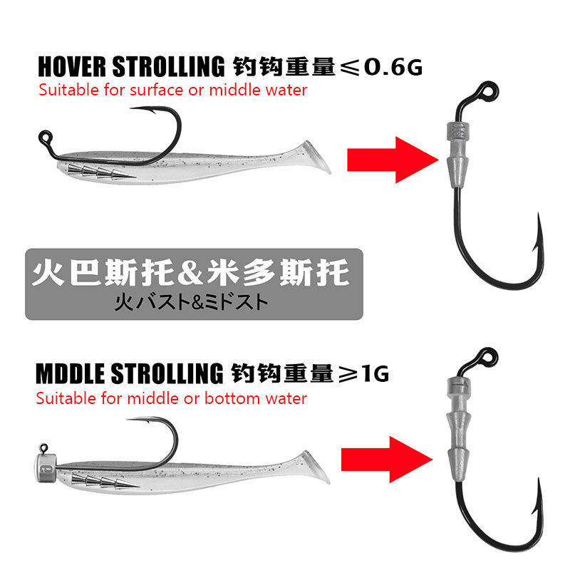WODJYJ 10pieces 0.6g 1g fishin - Fishing Hook Assortment 评论和价格