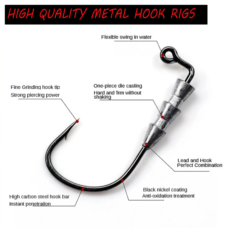 WODJYJ 10pieces 0.6g 1g fishin - Fishing Hook Assortment 评论和价格