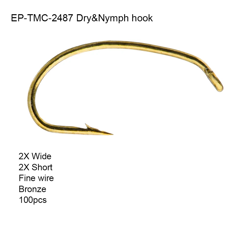 Eupheng 100pcs EP-TMC2487 Dry  - Fishing Hook Barbless 评论和价格