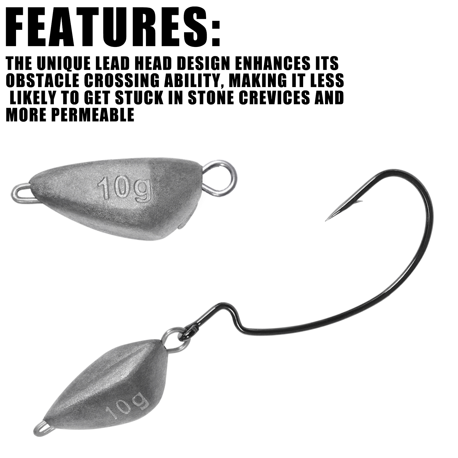 SAMOLLA 5pcs Jig Head Fishing  - Fishing Hook Jig 评论和价格