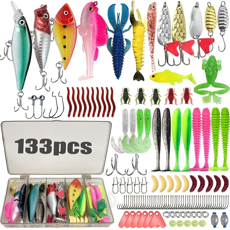 133Pcs Premium Fishing Lures T - Fishing Hook Jig 评论和价格
