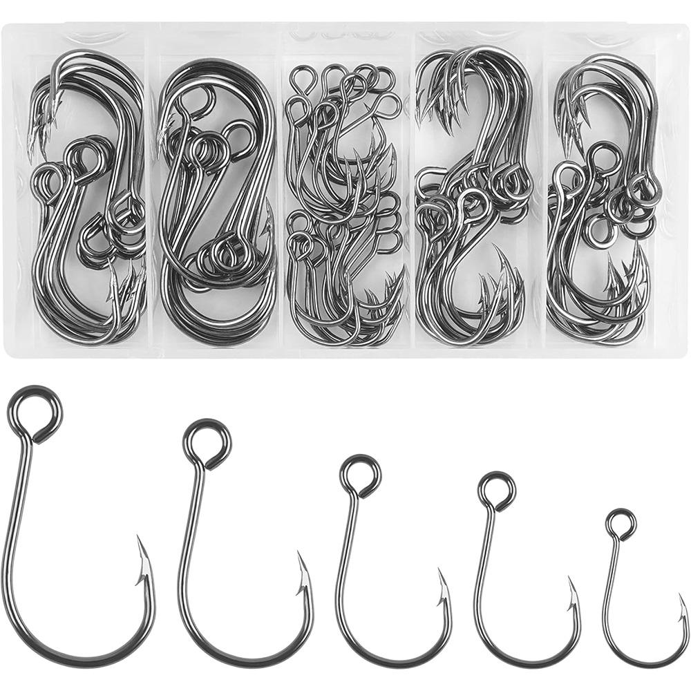 70Pcs Fishing Inline Single Ho - Fishing Hook Assortment 评论和价格