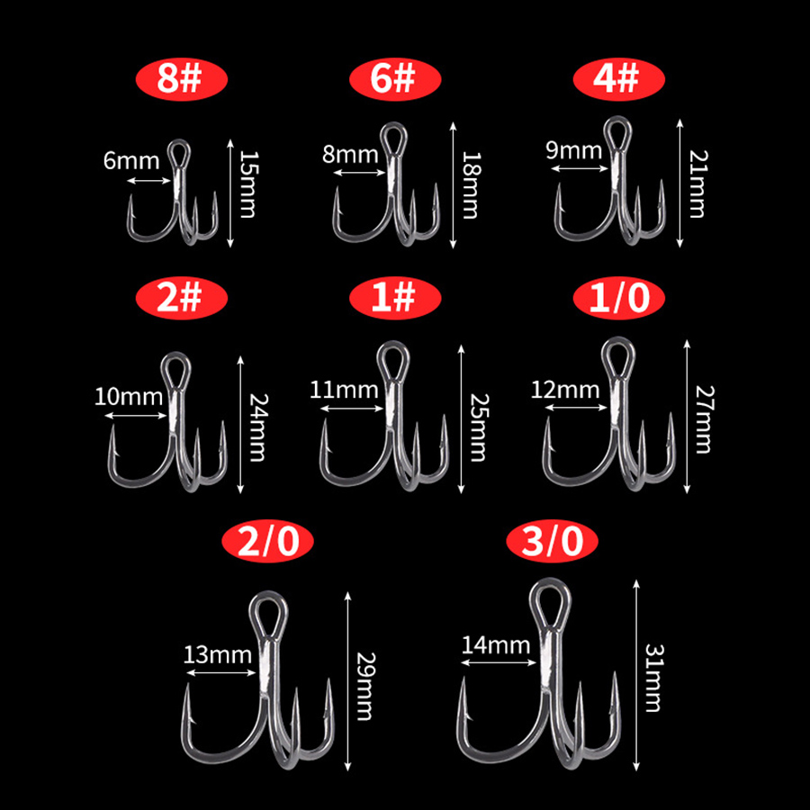 Fishing Treble Hook 6X Strong  - Fishing Hook Assortment 评论和价格